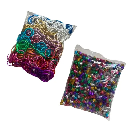 Kit 50 Argolinhas+50 Aneis Para Box Braids Trança Nagô Jumbo