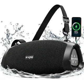 Caixa de Som Bluetooth Boombox W‑king X10 120W Pico 70W RMS, Alto‑falante Portát