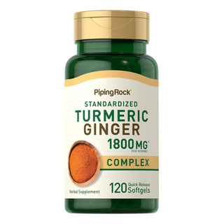 Piping Rock Suplemento De Cúrcuma Y Jengibre 1800 Mg 120 Cáp Piping Rock Suplemento De Cúrcuma Y Jengibre 1800 Mg 120 Cáp