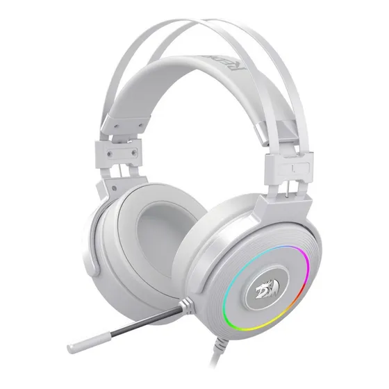 Auriculares gamer inalámbricos Redragon Chroma Lamia 2 H320 lunar white con luz LED