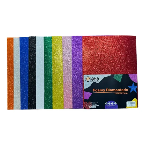 Foamy Diamantado 10 Pz O Por Color, 10 Colores Color