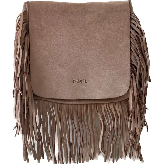 Cartera Bandolera Rosa Con Flecos - Prüne De Cuero Nueva Rosa Claro Lisa Oro Rosa Claro