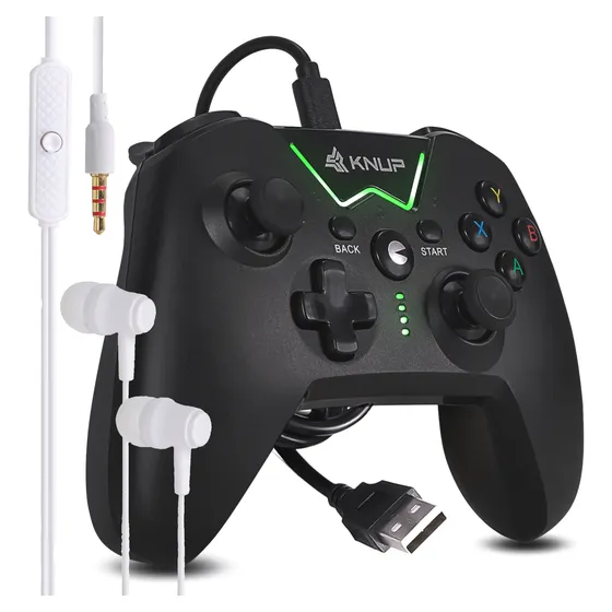  Controle X 360 Com Fio Manete Box Joystick Usb Pc Gamer 