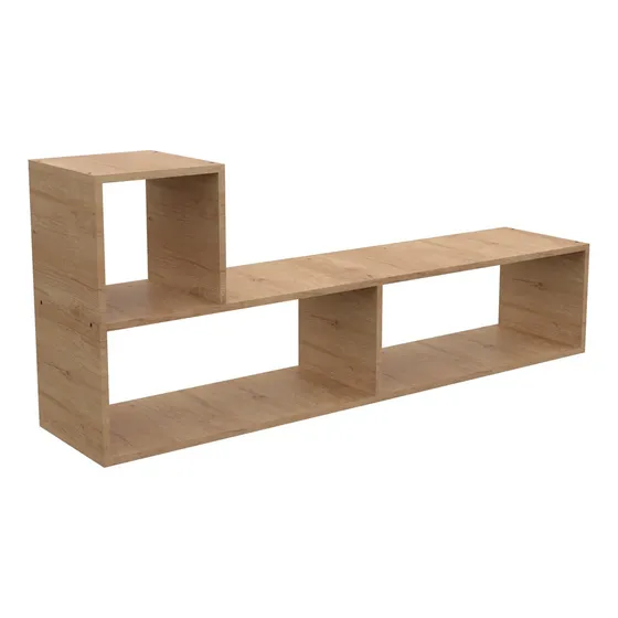 Módulo Rack Forma De L Tonos Tv/lcd/smart Moderno Color Nebraska Natural
