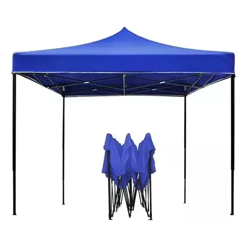 Toldo Carpa 2x2 Plegable Reforzado Protección Uv Azul Y Rojo