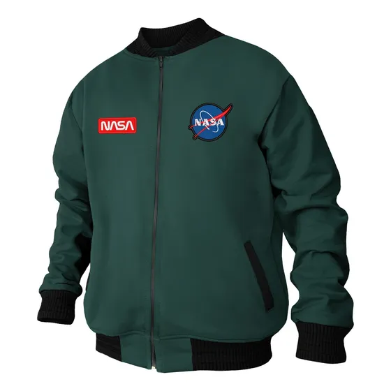 Jaqueta Moletom Nasa Masculino Adulto Infantil Várias Cores