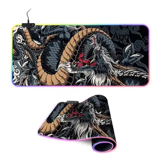 Mouse Pad Extra Grande Gamer Dragao Led Rgb 80x30cm Mouse Pad Extra Grande Gamer Dragao Led Rgb 80x30cm