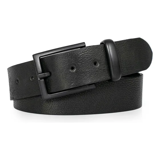 Cinturon Hombre Cuero Cinto Clasico Ancho Elegante Briganti Negro 100