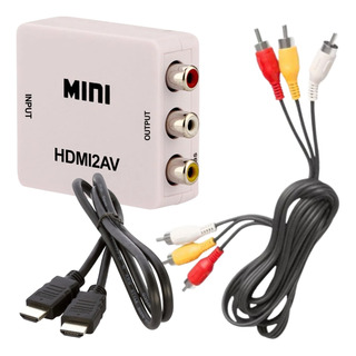 Kit Adaptador Imagem Áudio Hdmi P Rca + Cabo Rca + Cabo Hdmi Kit Adaptador Imagem Áudio Hdmi P Rca + Cabo Rca + Cabo Hdmi