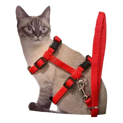 Set Arnes Para Gatos Correa Ajustable Paseo Arnes Mascotas 1