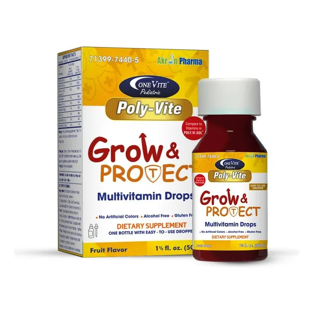 Akron Pharma Gotas Pediátricas De Poly-vite, 1.67 Onzas Líqu