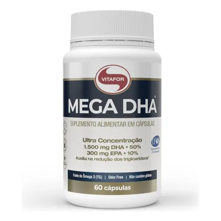 Mega Dha 60 Cápsulas Vitafor Sem Sabor
