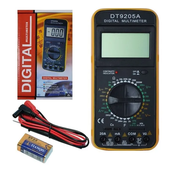 Tester Digital Grande Con Goma Dt9205a Lh-124