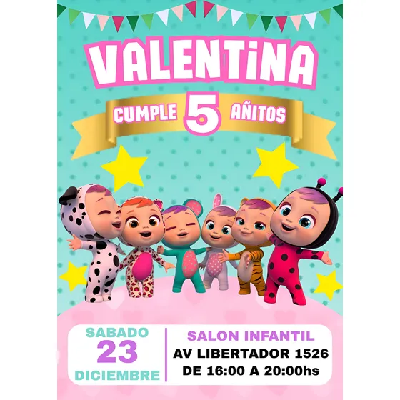 Invitación Digital Tarjeta Bebes Llorones Para Whatsapp