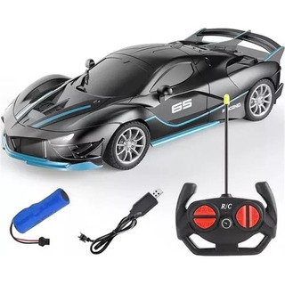Carro Control Remoto Recargable Para Niños 1:18 Tech Negro Carro Control Remoto Recargable Para Niños 1:18 Tech Negro