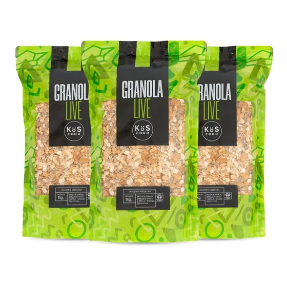 Granola Live Kos Food 1 Kg - 3 Unidades