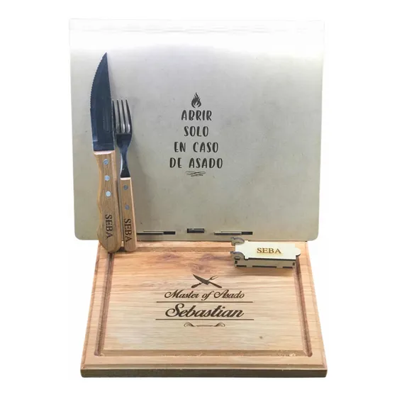 Set De Asado Tramontina Con Cubiertos Personalizados