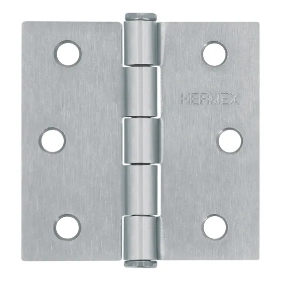 Bisagra Cuadrada 2 1/2 PuLG., Acero Cromo Mate, Hermex