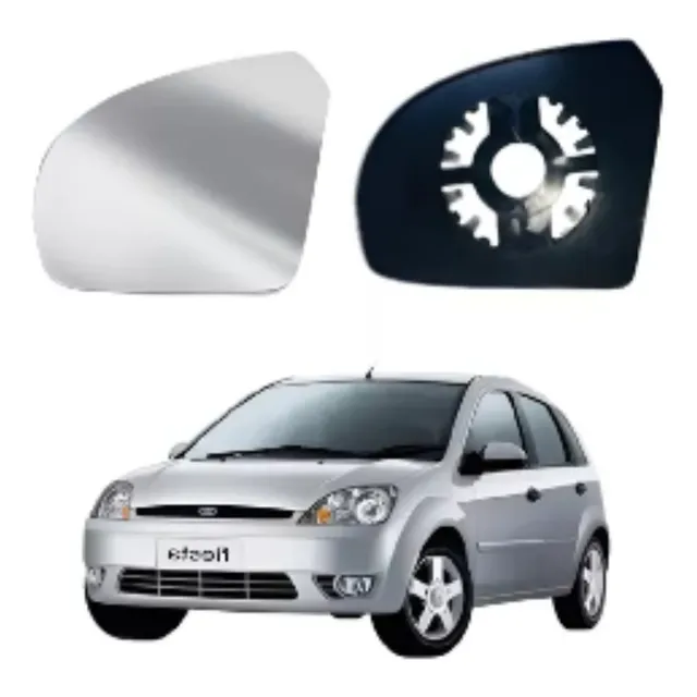 Lente Espelho Retrovisor Fiesta 2002 A 2014 C/ Base Le