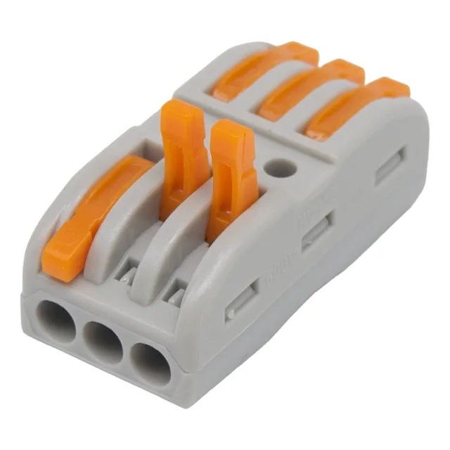 3 Borneras Empalme Rapido 0.08 A 2.5mm 3 Vias Electronica