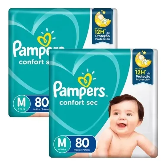 Pacotes Fralda Kit 2 Pampers Confort Sec  Barato Promoção 