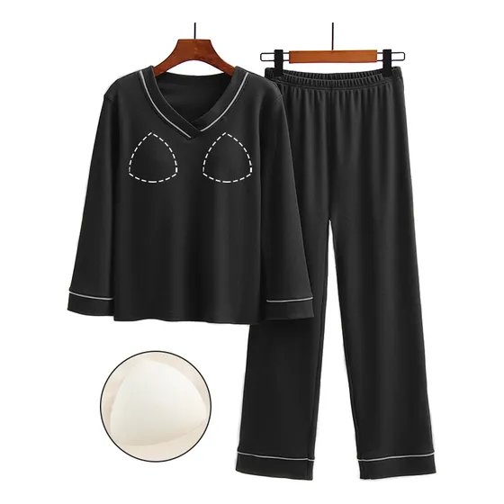 Pijama De Mujer Pantalones De Pijama De Algodón 2 Piezas