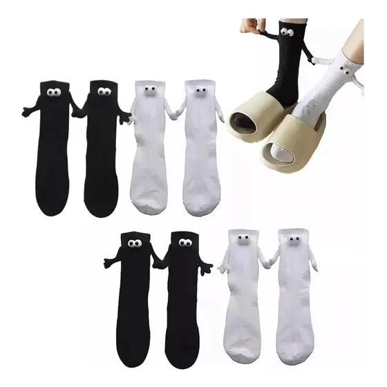 Calcetines Divertidos 3d Parejas Manos Magneticos Kawaii 4 P