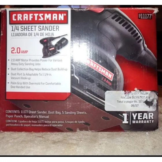 Lijadora  Hoja 1/4  2.0 Amp Craftsman Nueva En Su Empaque