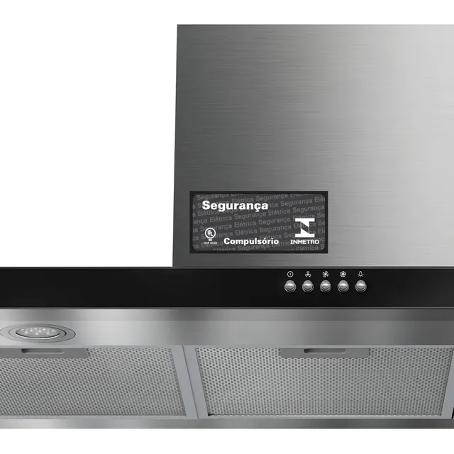 Coifa Panasonic 90cm Black Glass Fv-9hsdb2 Cor Cinza-claro Coifa Panasonic 90cm Black Glass Fv-9hsdb2 Cor Cinza-claro