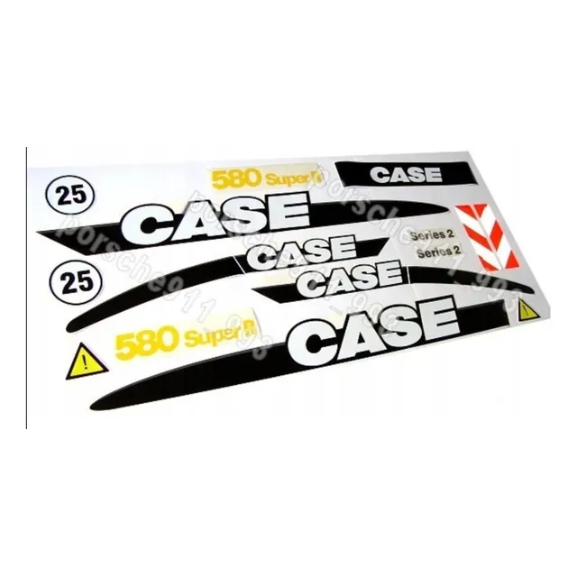 Calcos Adhesivos  Retoexcavadora Máquina Case 580 Super R