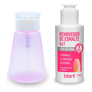 Kit Removedor Sem Acetona 4x1 Blant + Porta Acetona 180ml Kit Removedor Sem Acetona 4x1 Blant + Porta Acetona 180ml