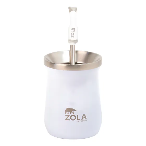 Set De Mate Vaso + Bombilla | Zola Outdoors Blanco