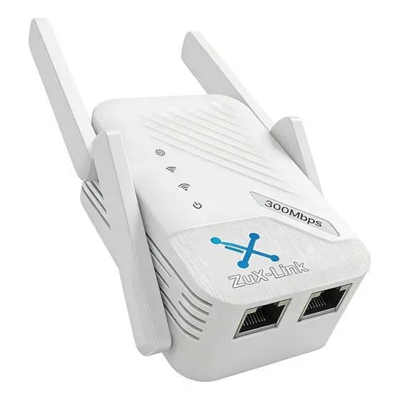 Repetidor Wi-fi Zux-link 300mbps 4 Antenas Extensor De Sinal