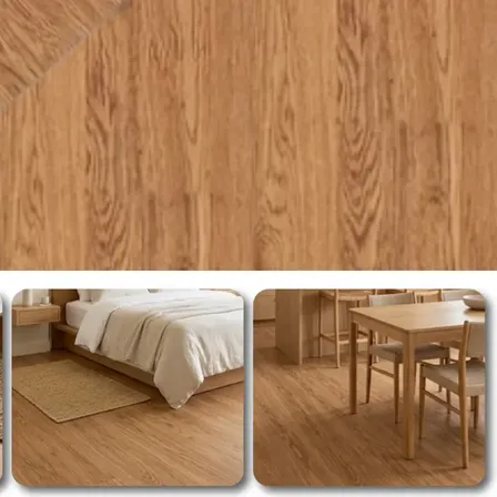 Kit Pisos Vinílico Autocolante 36 Peças Madeira 90cm Régua Amêndoa Natural Símil Madeira