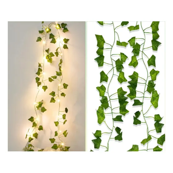 Luces Hoja Led Pila 2 Mts Adornos Navideños Decoración Boda Luces Luz Cálida
