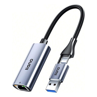 Adaptador Rede Rj45 Lan 2.5gb, 1000mb, Usb-c Win Mac Pc Note Adaptador Rede Rj45 Lan 2.5gb, 1000mb, Usb-c Win Mac Pc Note