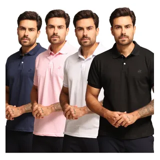 Kit 4 Camisas Polo Masculina Linha Exclusiva Kit 4 Camisas Polo Masculina Linha Exclusiva