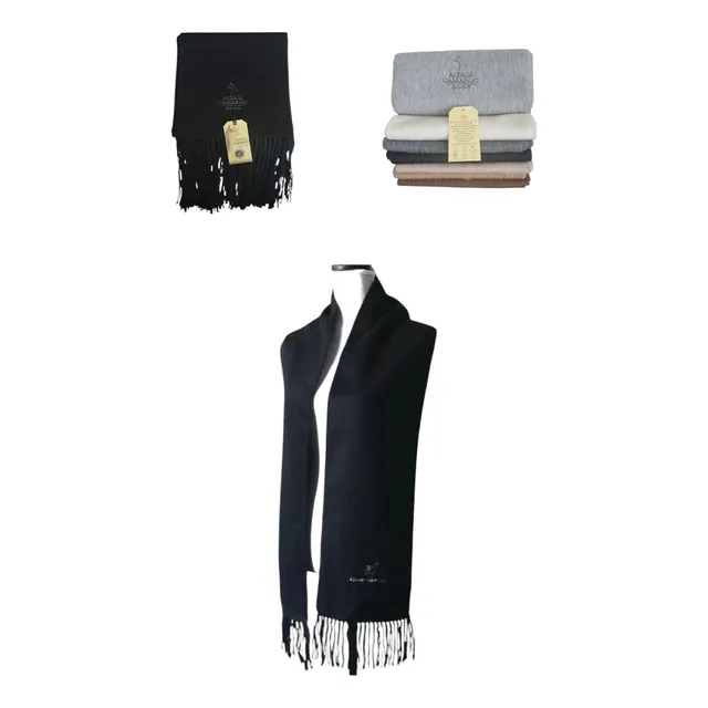 Bufanda Alpaca Artesanal Unisex Premium Termico Natural