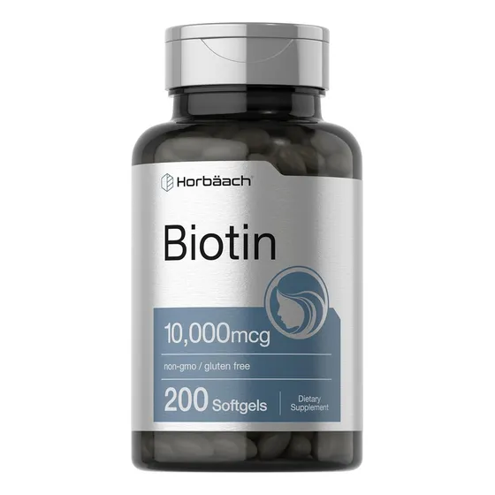Suplemento Horbaach Biotin 10000 Mcg 200 Cápsulas