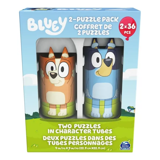 Rompecabezas Spin Master Bluey 22.9x22.9cm 2x36pzs