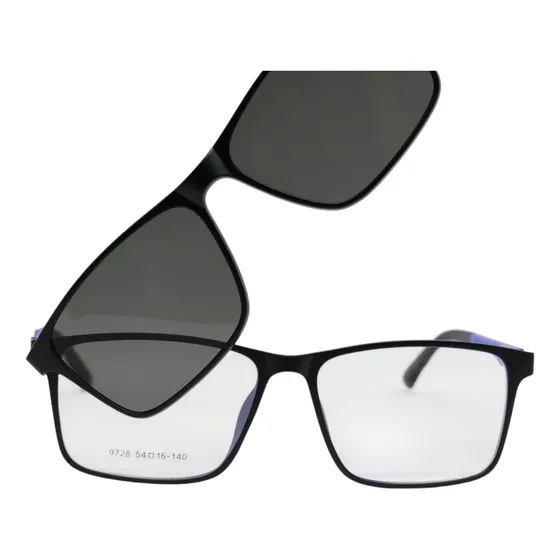 Armazón Lentes Clipon Sol Iman Negro