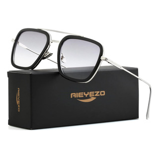 Gafas De Sol Aieyezo Gris Claro Degradado , Tony Stark Gafas De Sol Aieyezo Gris Claro Degradado , Tony Stark