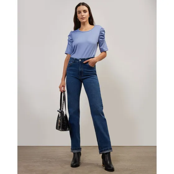 Jean Para Mujer Marca Patprimo Color Azul Algodón #3016