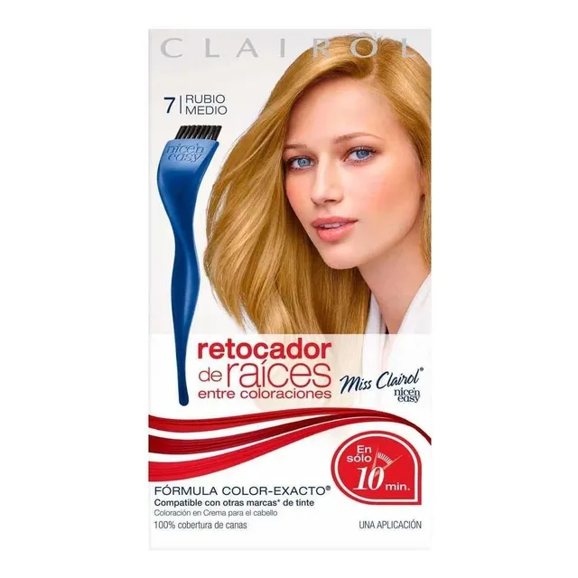 Retocador De Raíces Miss Clairol 7 Rubio Medio 1 Pieza