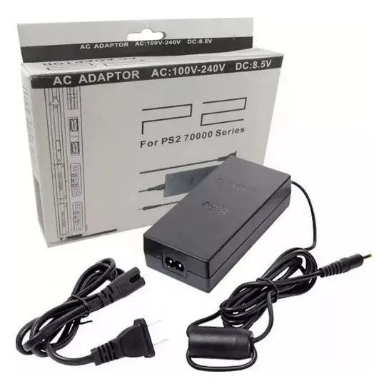 Fuente de alimentación Bivolt para PlayStation 2, Ps2, enchufe y cable de entrada, voltaje de entrada 110 V/220 V