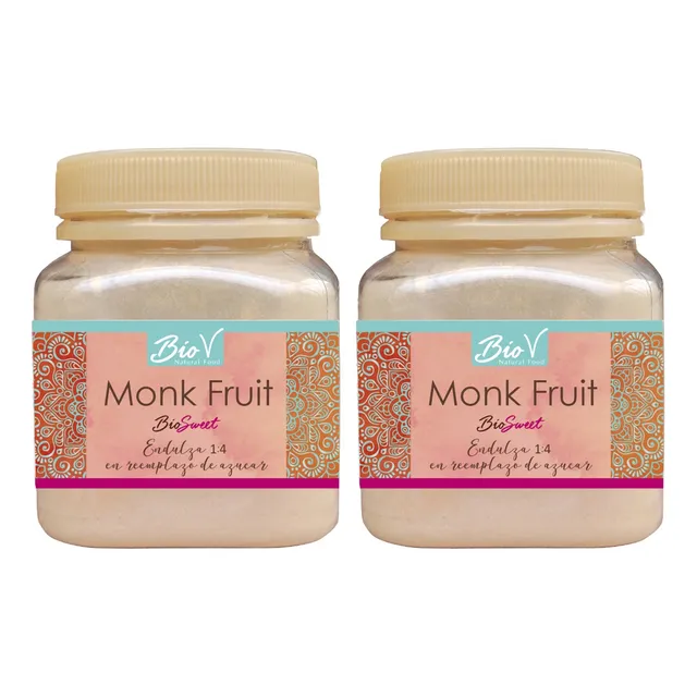 Pack 2 Monk Fruit, Endulzante 100% Natural 60gr