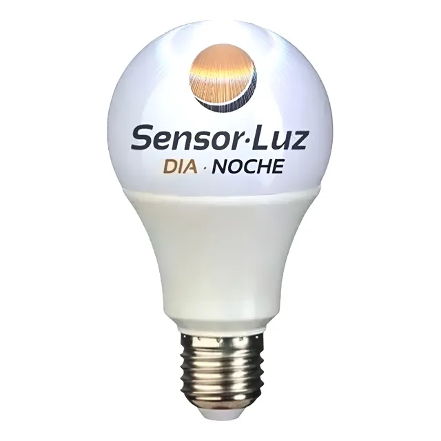Lampara Led 11w Sensor Dia Noche Fotocelula Calido