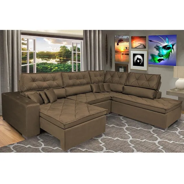Sofa De Canto Retråtil, Reclinåvel Cama Inbox Platinum Café Sofa De Canto Retråtil, Reclinåvel Cama Inbox Platinum Café
