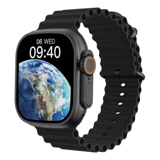Smartwatch GN W68+ Ultra tela de 2.2" com pulseira de silicone - cor preto