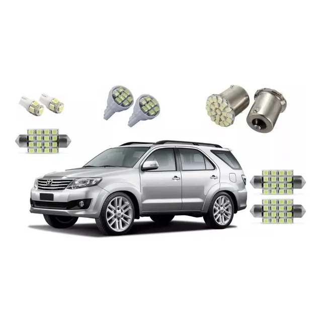 Kit Led Toyota Hilux Sw4 Teto Placa Ré Farolete Pingo